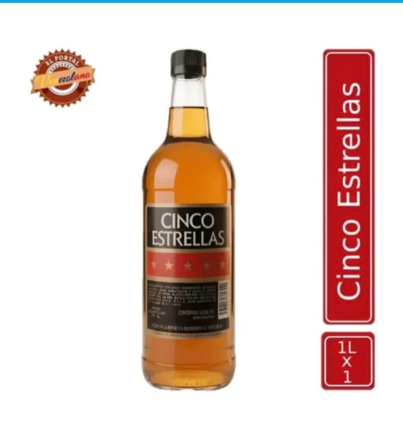Ron cinco Estrellas 1 Litro 1