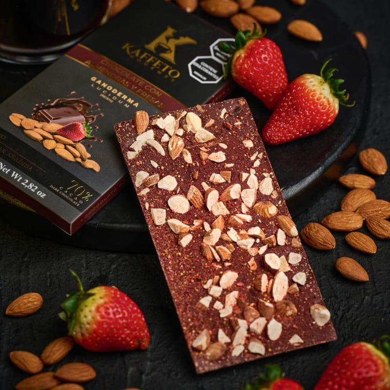 Chocolate Almendra Fresa Y Ganoderma 2