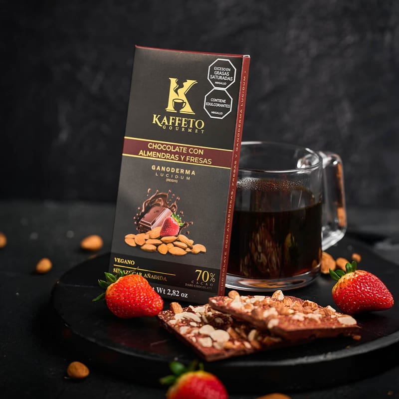 Chocolate Almendra Fresa Y Ganoderma 1