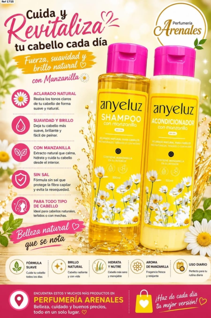 Combo shampoo y acondicionador 3