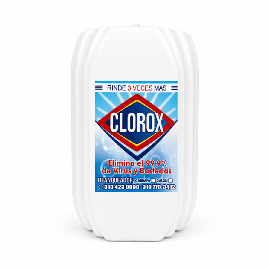 Garrafa 20L Blanqueador Clorox 1