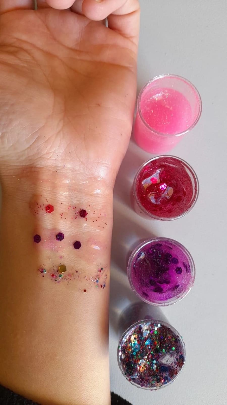 Glitters en gel 1