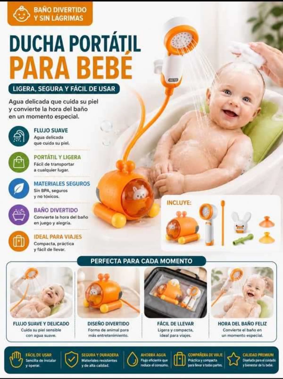 🌟Ducha Portátil para Bebé 1