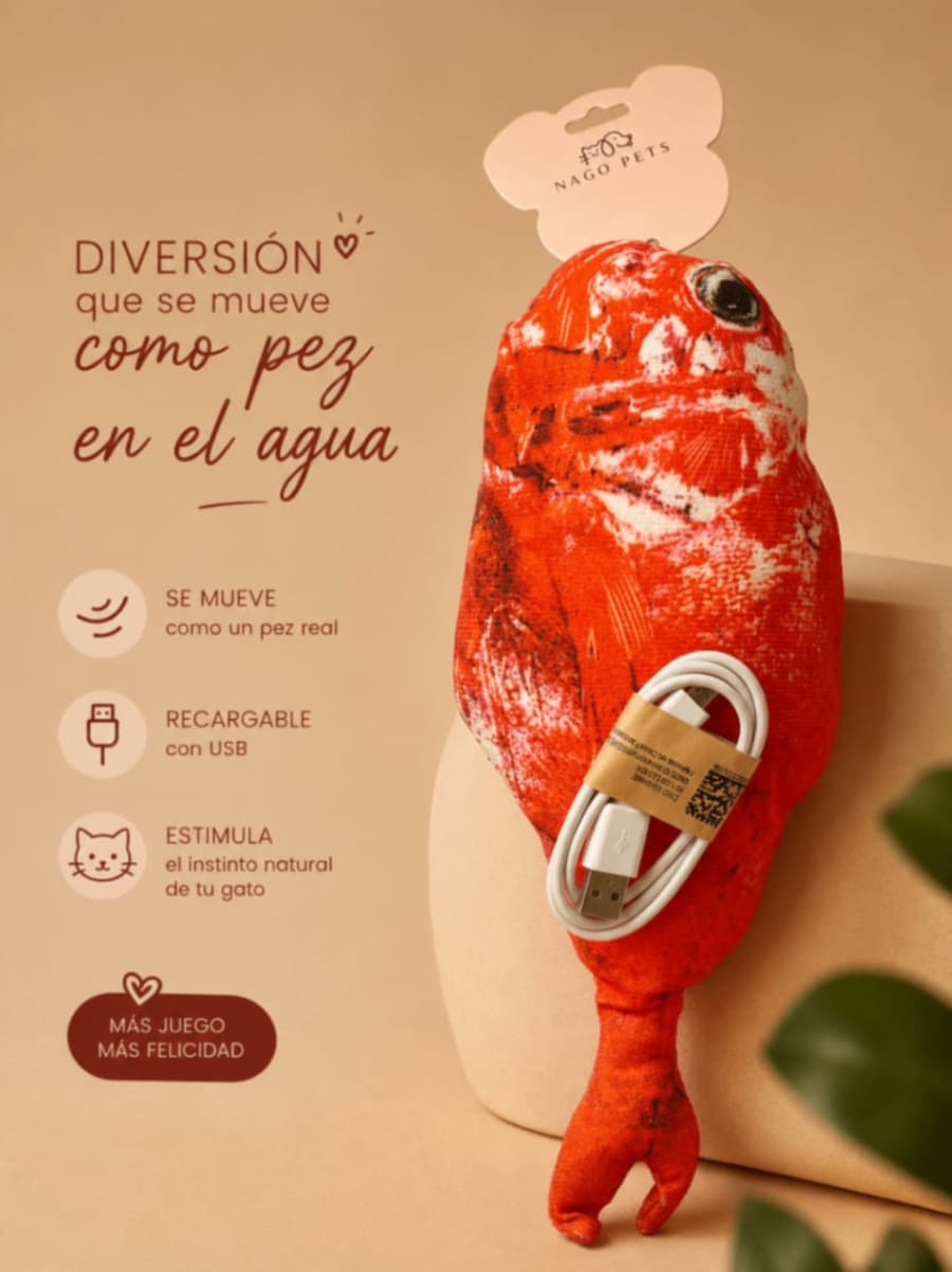 Pez Interactivo Recargable para Gatos 2