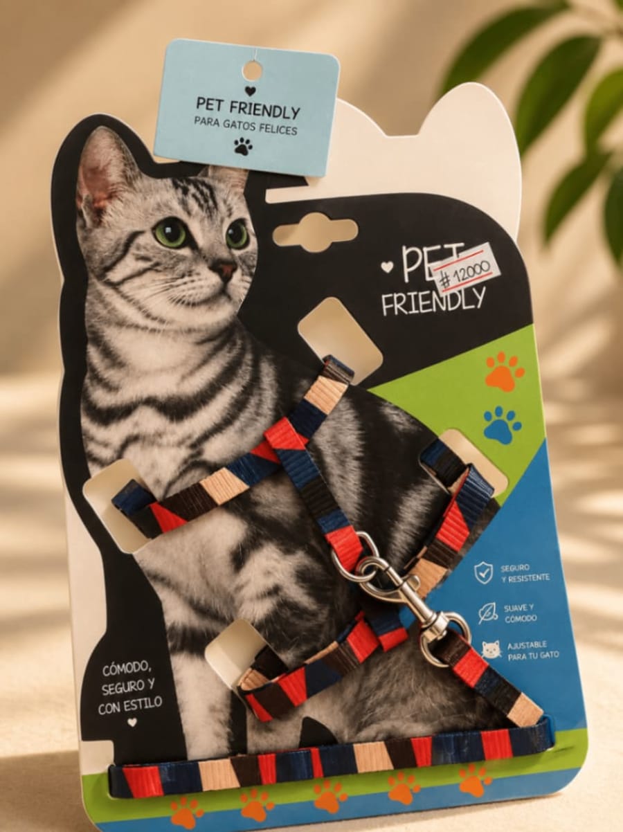 Arnés Ajustable para Gatos – Diseño Colorido 1