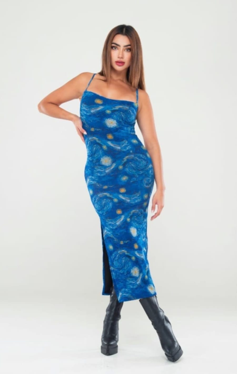 VESTIDO GOTICO ESTAMPADO 2