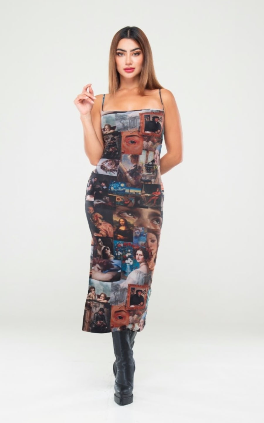 VESTIDO GOTICO ESTAMPADO 4