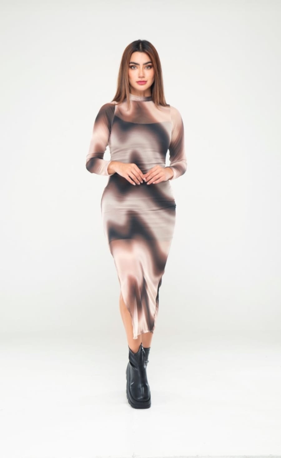VESTIDO GOTICO ML ESTAMPADO 4