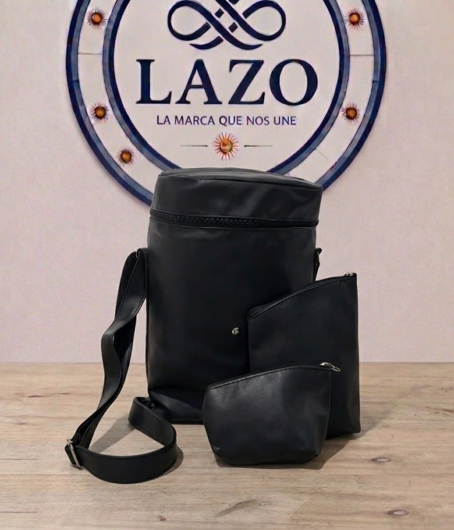 Mochila matera cuerina negro 1