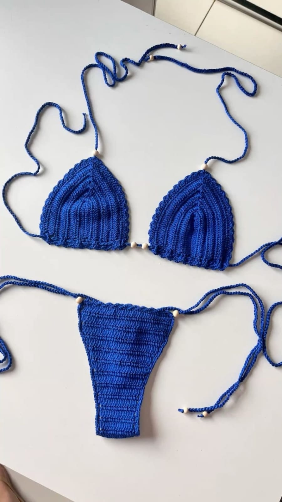 Bikini azul decorado 1