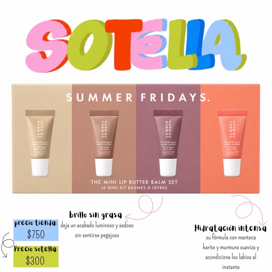 summer fridays mini lip butter balm set 1