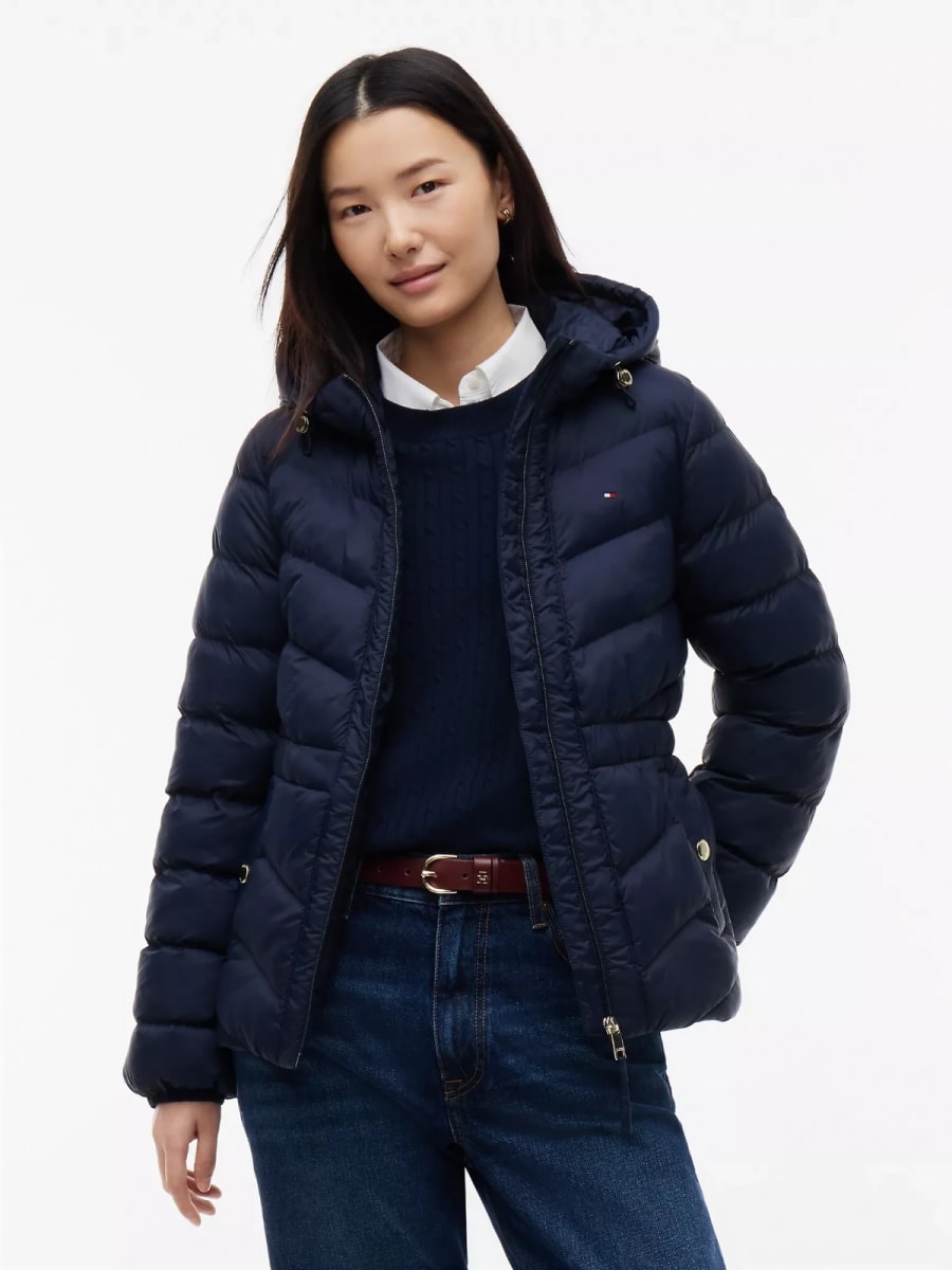 Chaqueta ligera acolchada con capucha 《Tommy Hilfiger 》 3