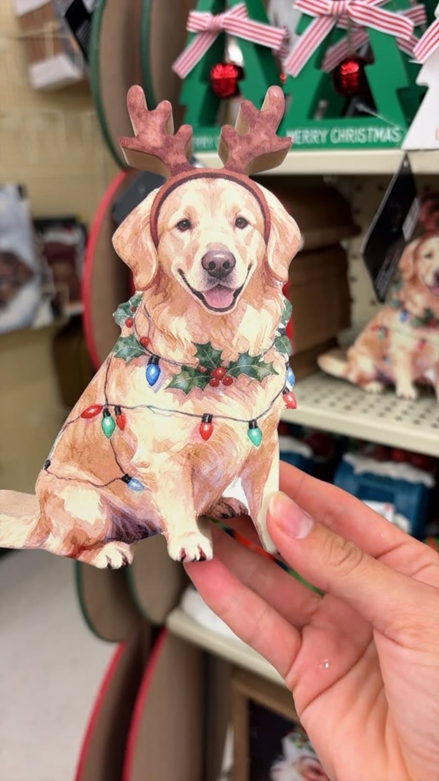 Perritos de navidad de madera 2