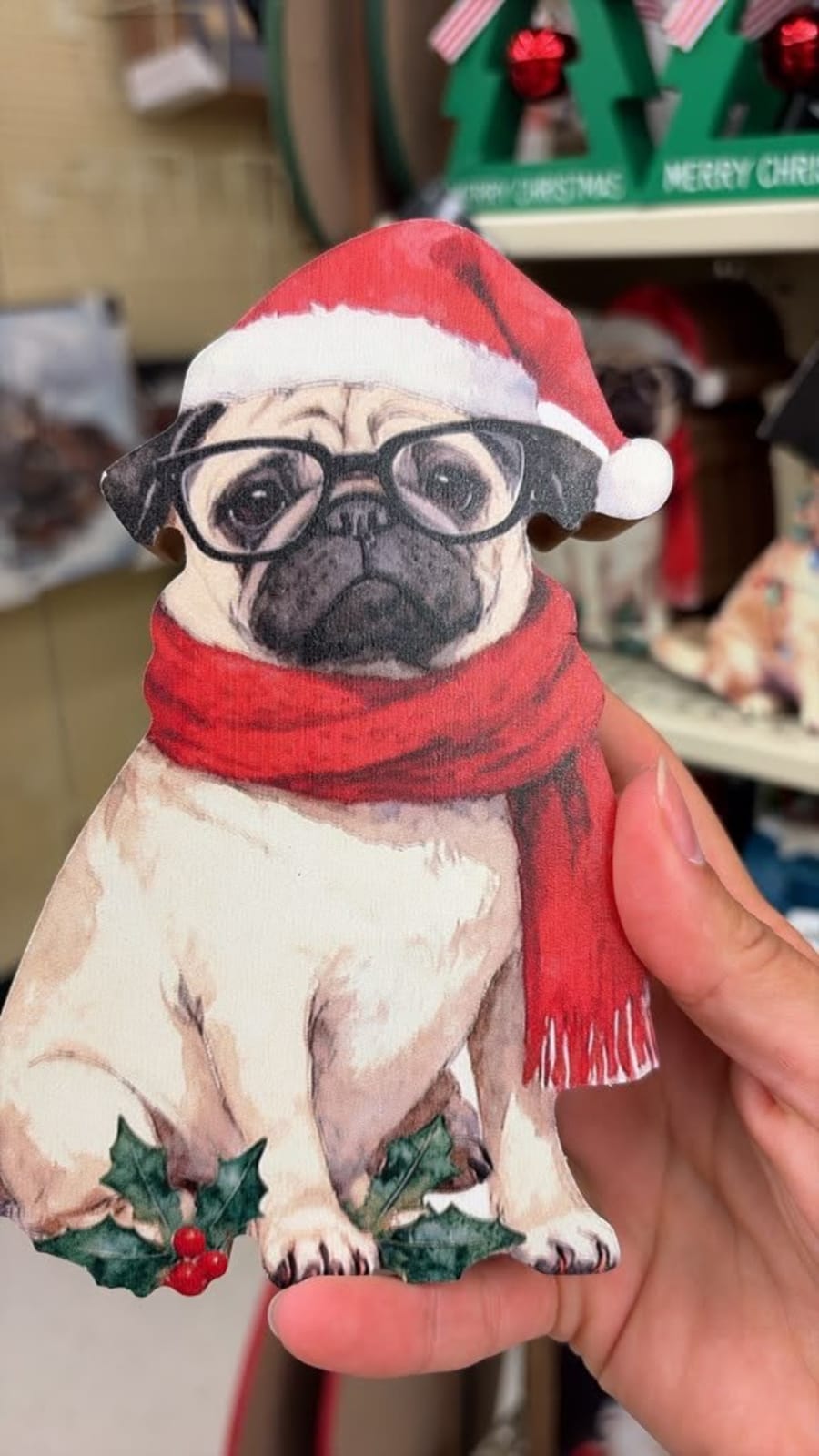 Perritos de navidad de madera 3