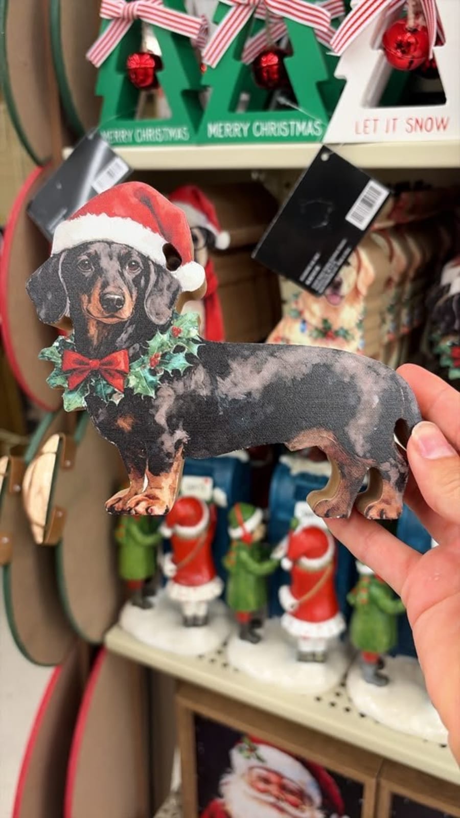 Perritos de navidad de madera 1