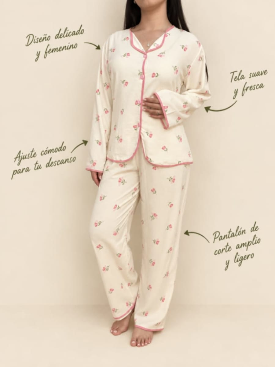 Pijama de flores 1