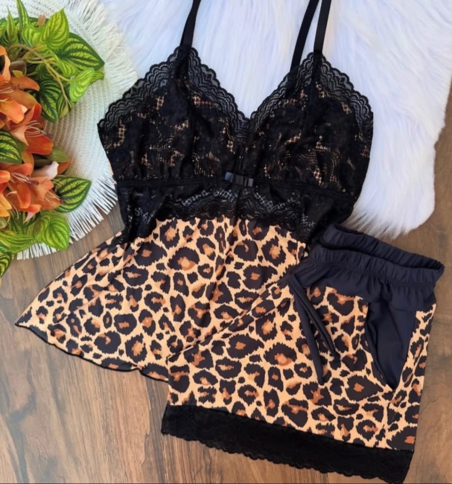 Pijama de encaje con modal 1
