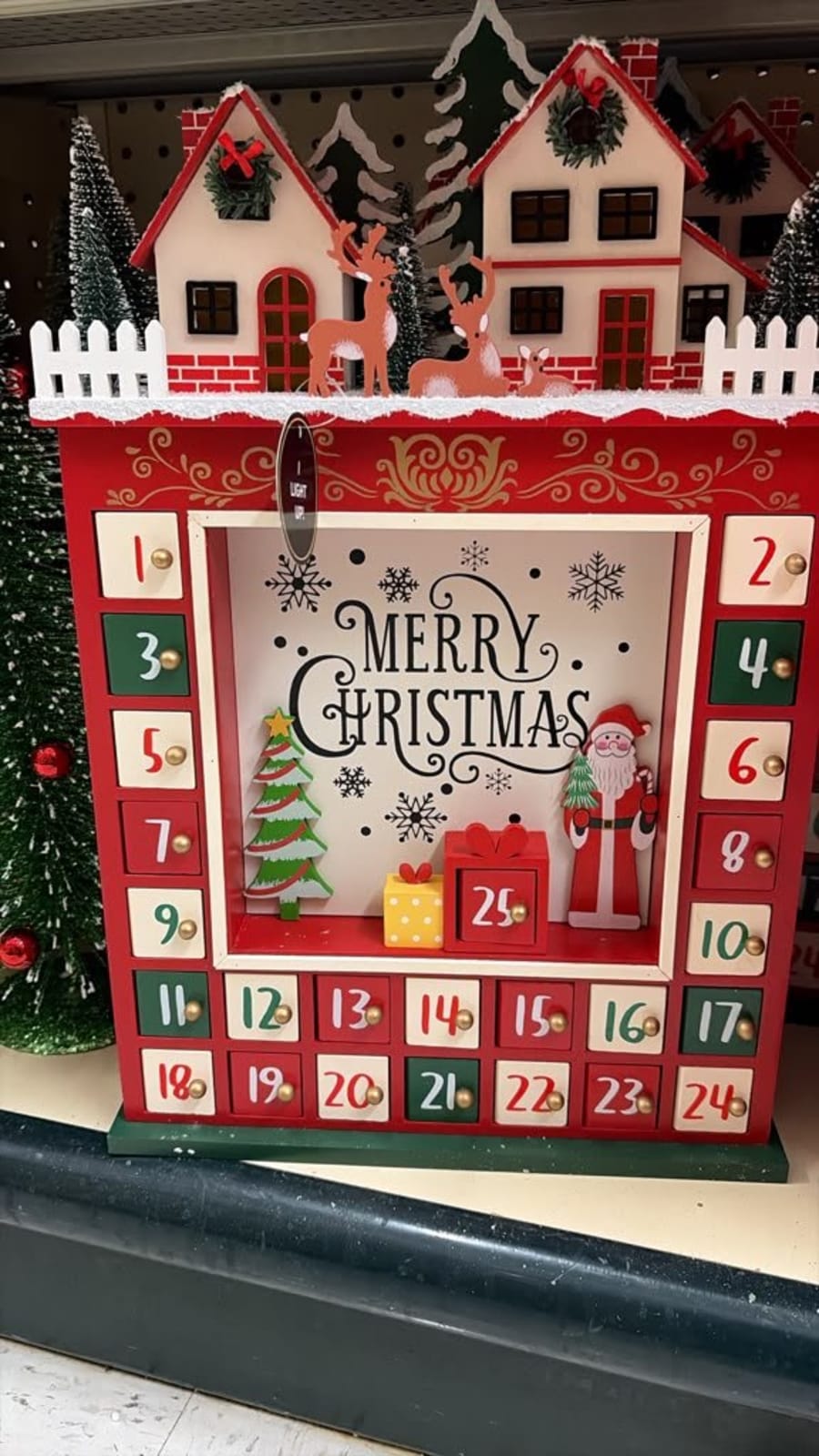 Contador de navidad con caja de regalos 1