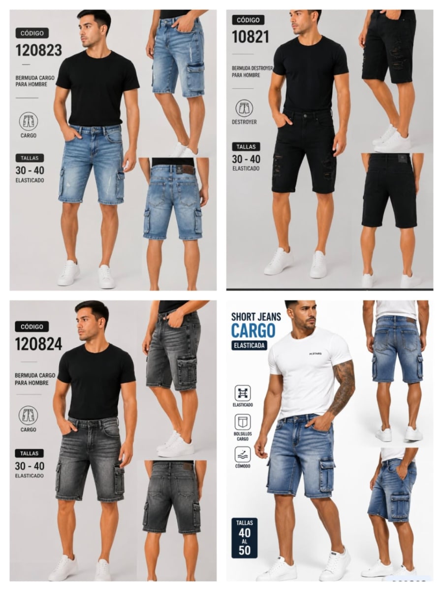 Bermudas Tipo Cargo Caballero 1