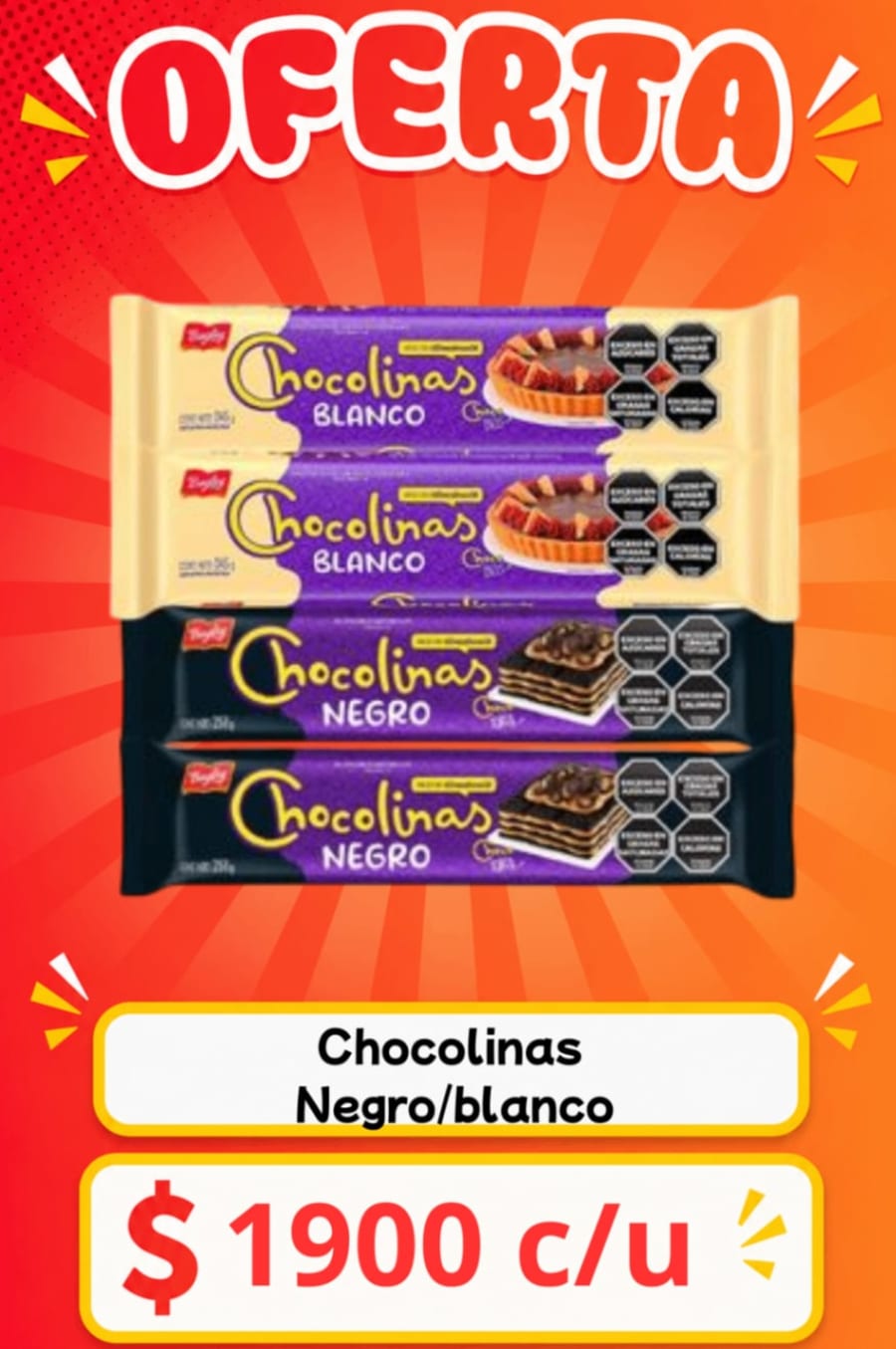 Chocolinas negra/blanca 1