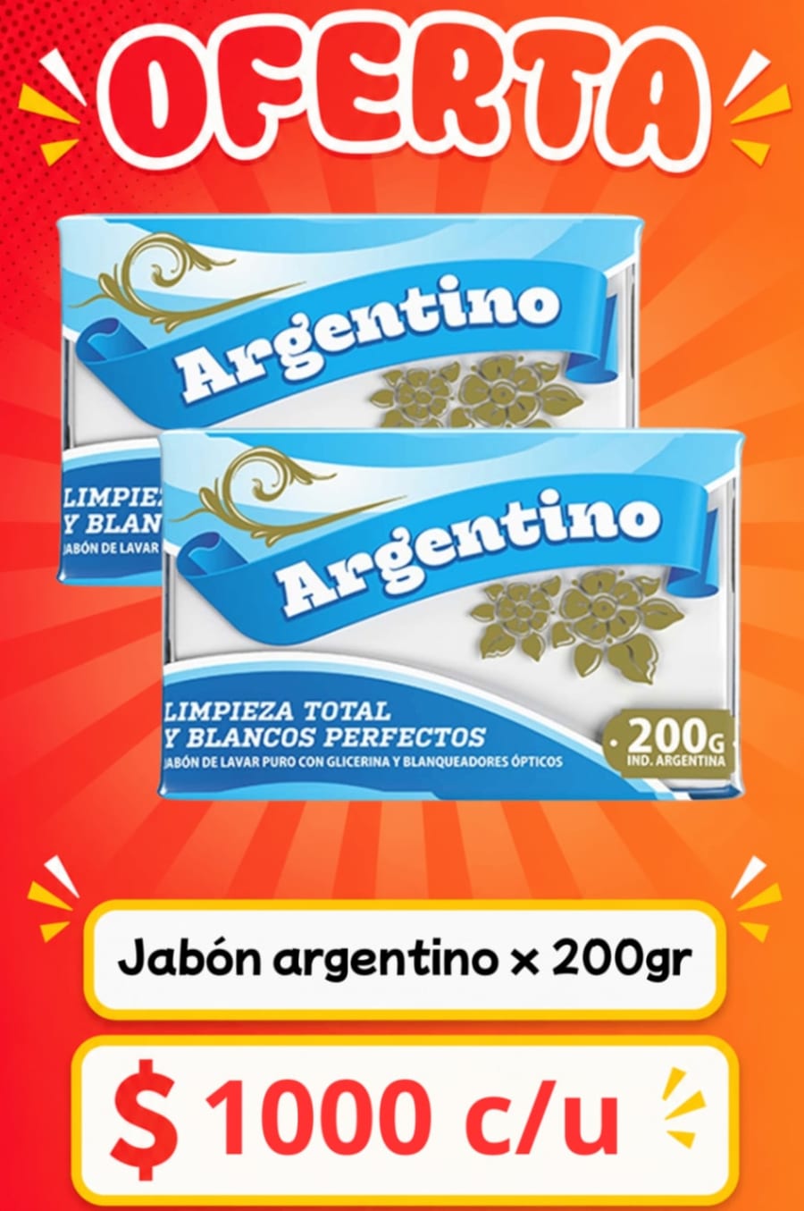 Jabón argentino x 200gr 1