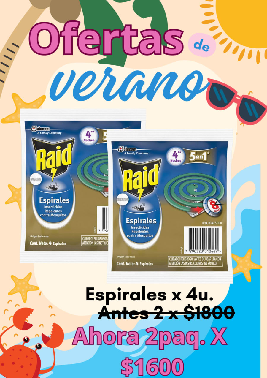 Espirales x 4u. 1