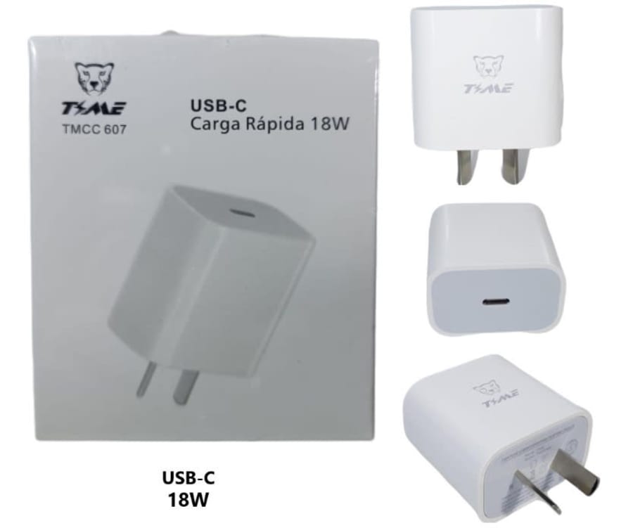CARGADOR CABEZAL TIME USB TIPO C 18W 1