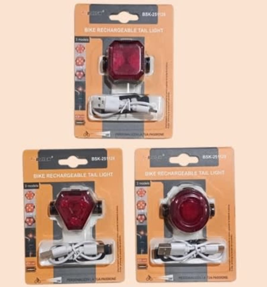 LUZ LED BICICLETA TRASERA XFL-205 USB RECARGABLE 1