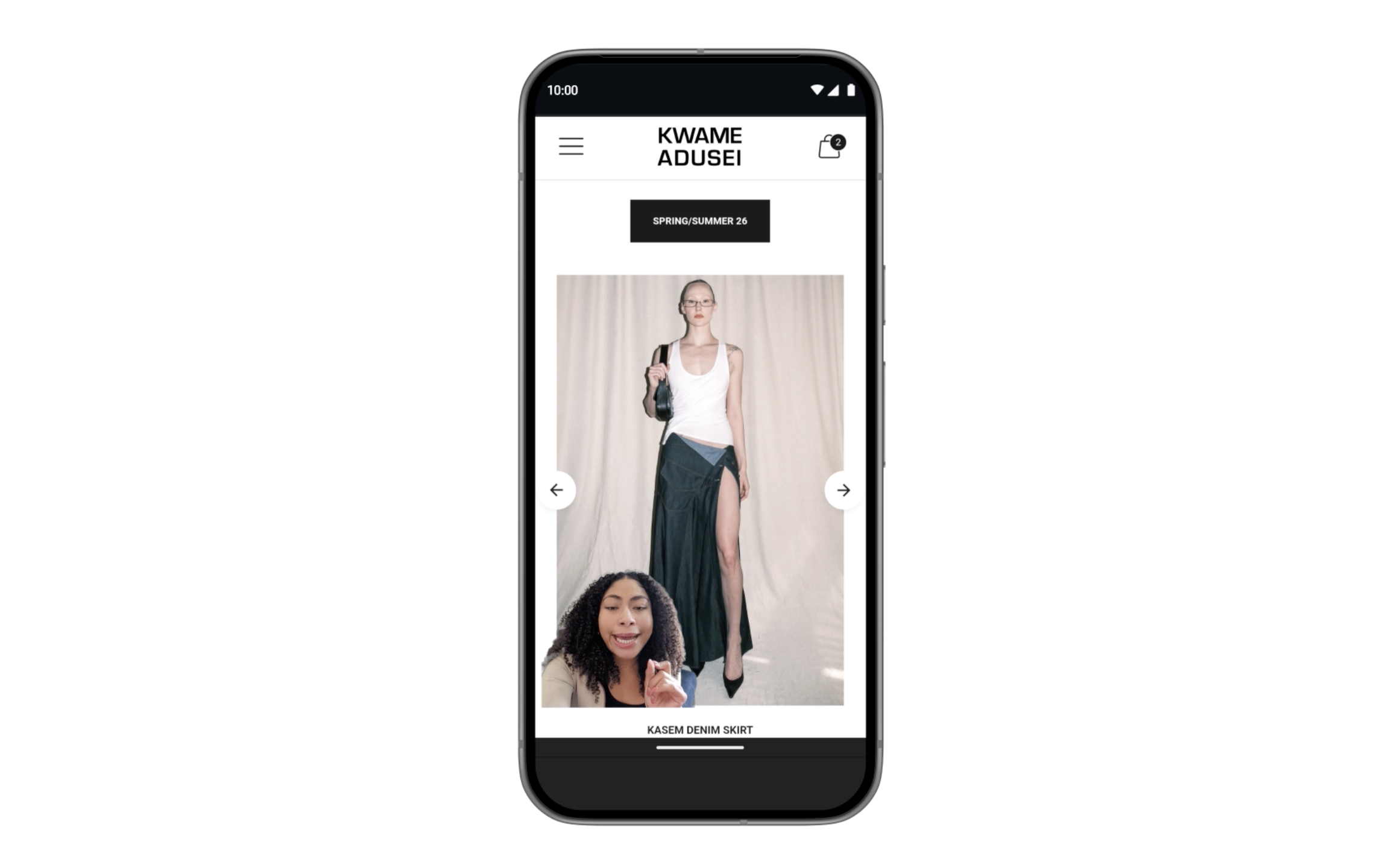Android 17 Screen Reactions with a live video bubble over a shopping app