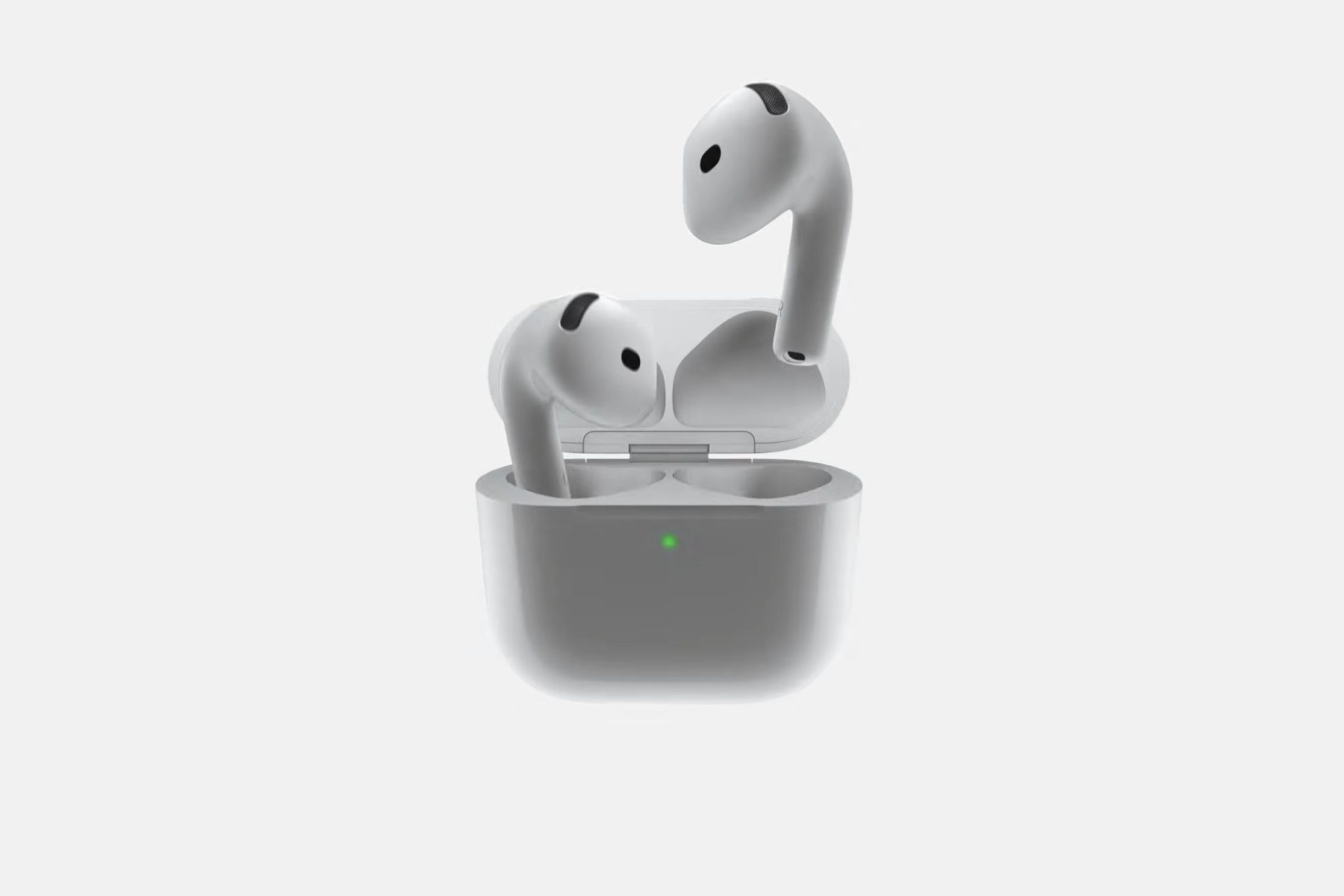 AirPods 5 and their charging case shown in Apple's launch photography