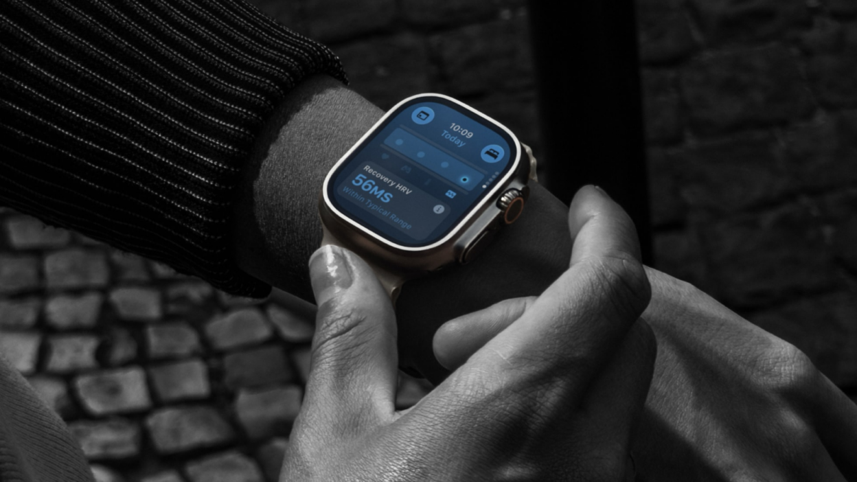 Apple Watch Ultra 4 shown in profile with its titanium case and Action button