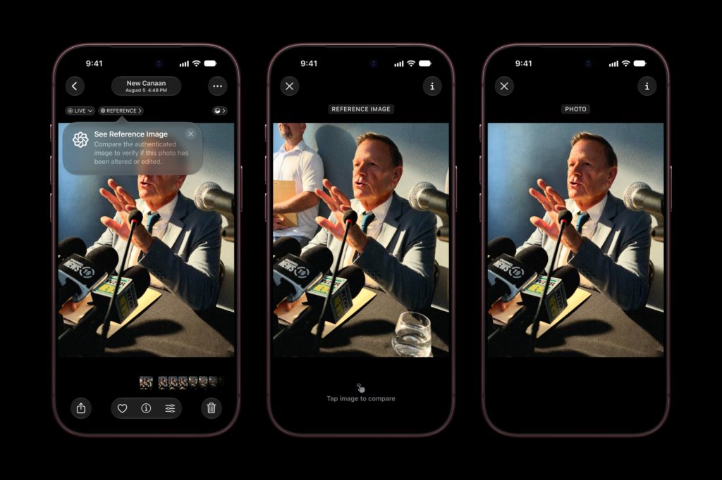 Apple Reference Image shown in the Photos app on iPhone 18 Pro