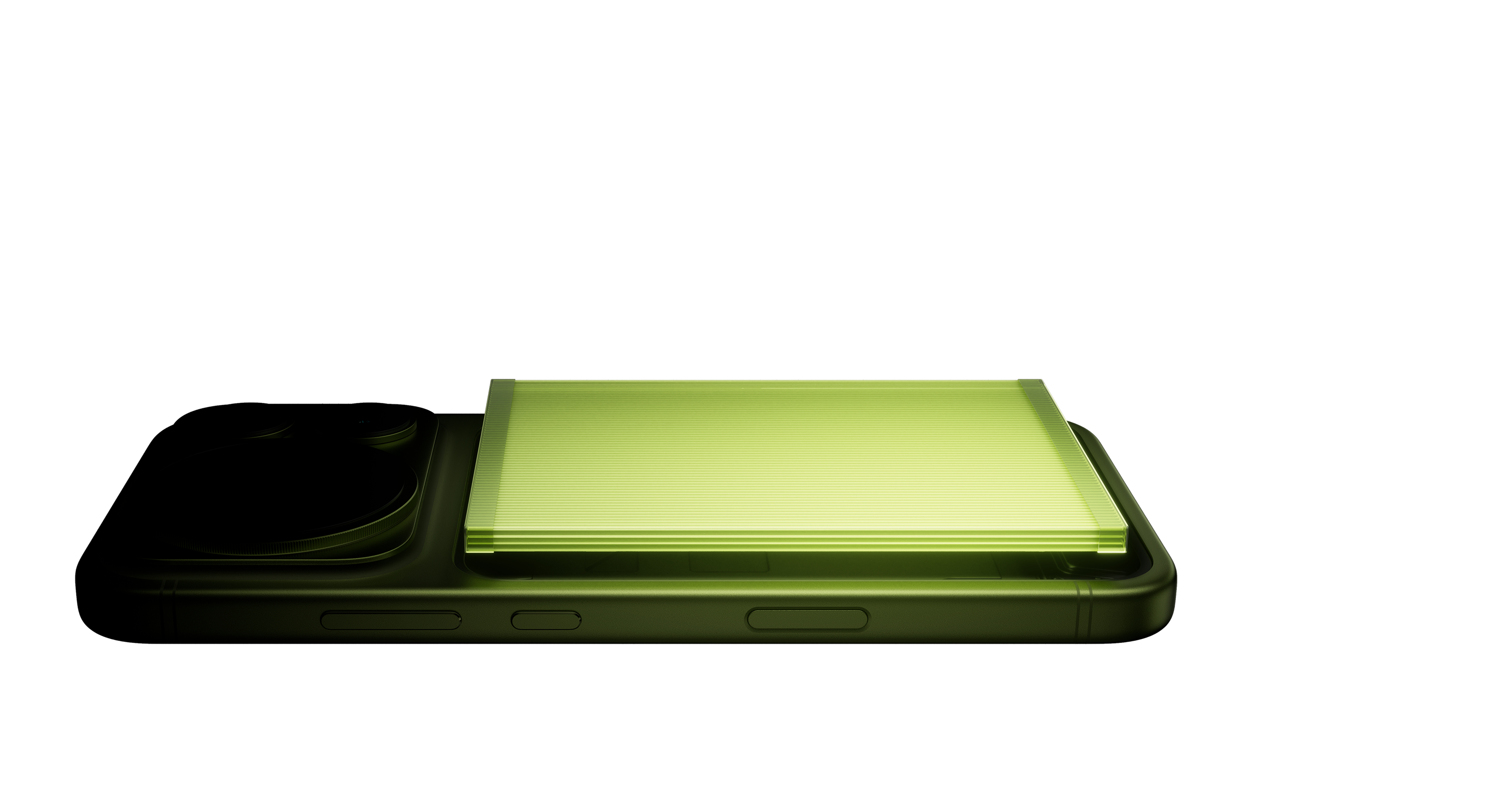 Honor Magic 9 Pro Max product render highlighting the large Qinghai Lake battery cell inside the chassis