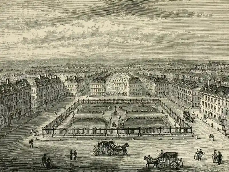 Soho Square London in the 1700s, early history of the neighbourhood