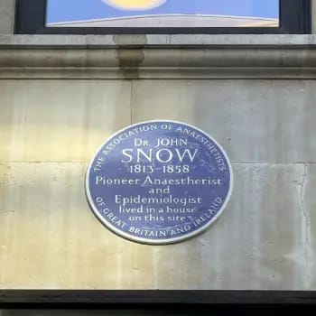 John Snow blue plaque on Frith Street Soho London