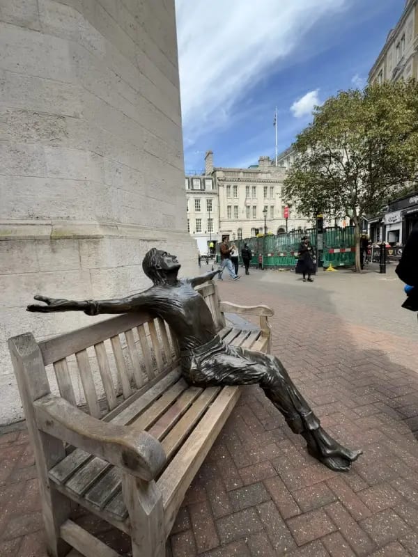 John Lennon statue near Great Marlborough Street Magistrates Court Soho London