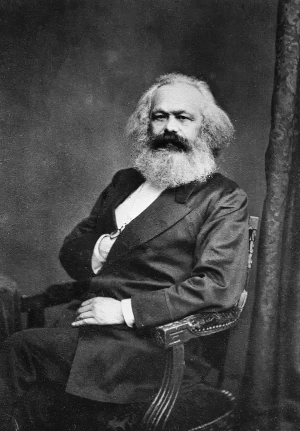 Karl Marx who lived at 28 Dean Street in Soho London in the 1850s