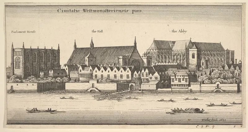 Westminster Hall 1647 historical London — Parliament has met at Westminster since the 13th century