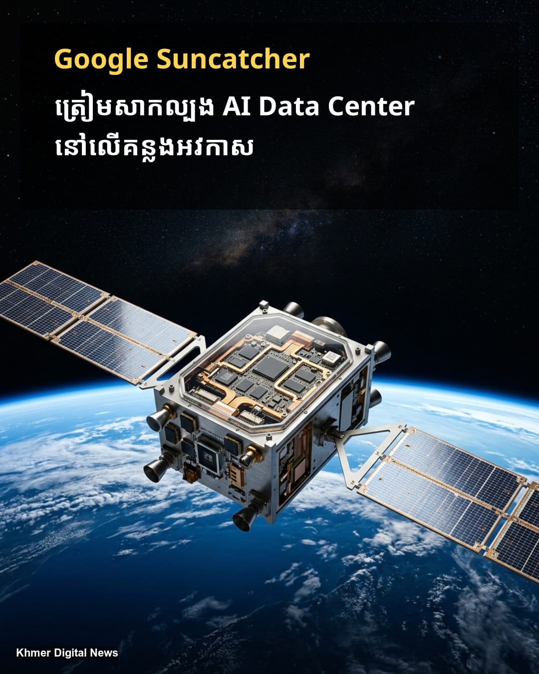 Google ត្រៀមសាកល្បងបង្ហោះមជ្ឈមណ្ឌលទិន្នន័យ AI ដំបូងបង្អស់ទៅកាន់គន្លងអវកាស ក្រោមគម្រោង Project Suncatcher
