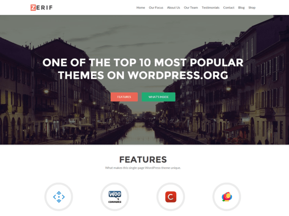 zerif lite - corporate theme