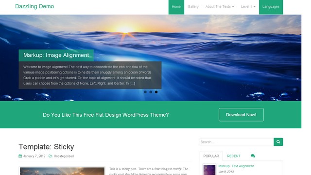 dazzling flat design theme