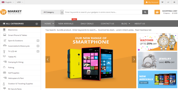 market WordPress theme