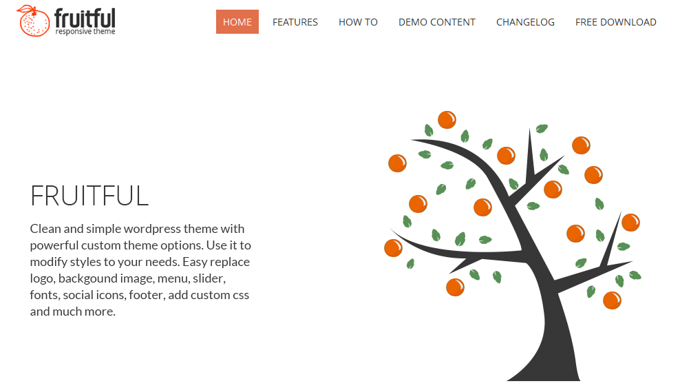 fruitful WooCommerce theme