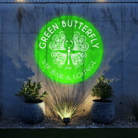 Waterproof Outdoor Gobo Projector — Inspirational quote gobo projection design