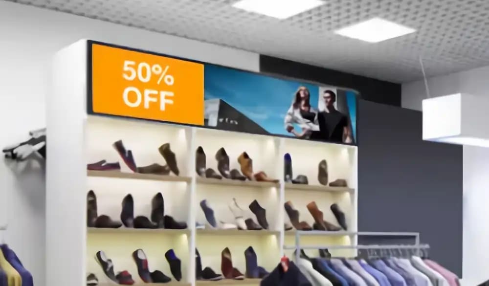 Stretched Bar Digital Signage - Commercial Grade — Real estate logo gobo projection for property branding — logo projection in light