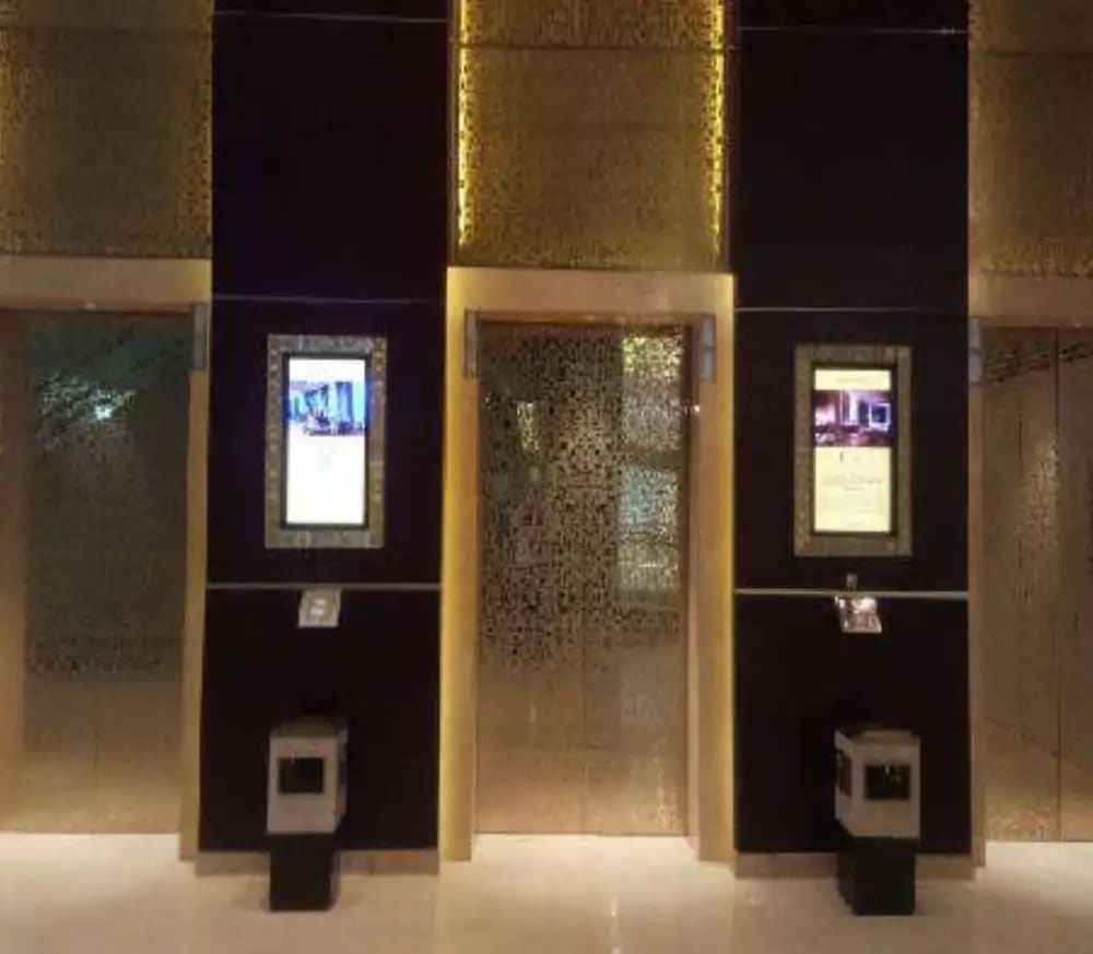 Real estate property listing shown on an Infinity Ultra-Slim Narrow Bezel Digital Signage display