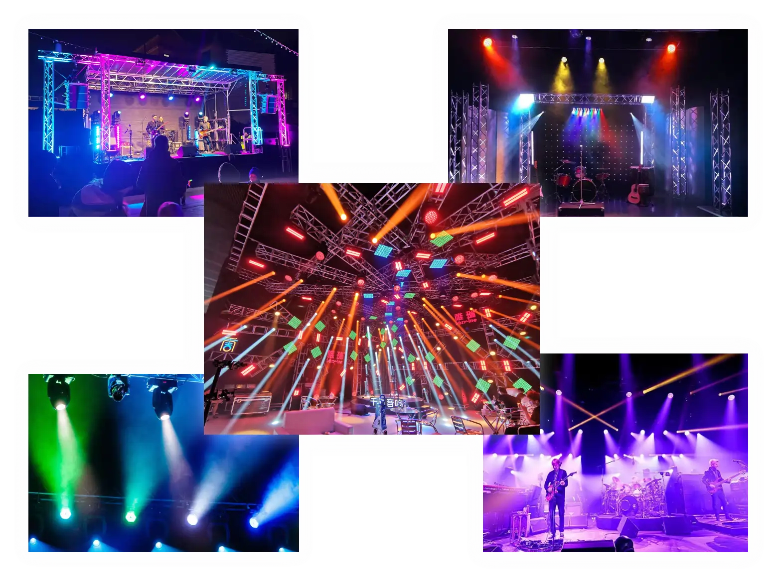 Party & event gobo projection design — projected on-site with an Infinity gobo projector