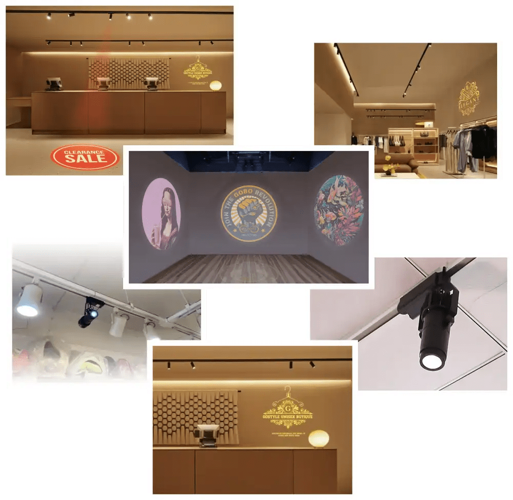 Infinity Track Mounted Gobo Projector  - Indoors — Inspirational quote gobo projection design