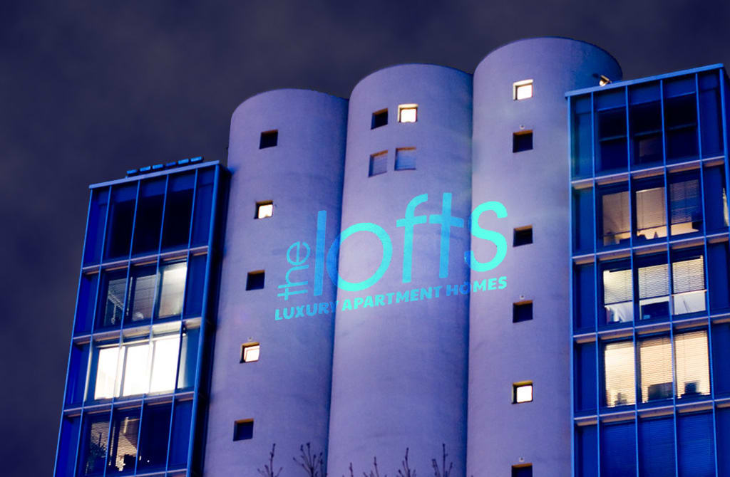 4 Gobo High Wattage Outdoor Projector — Pride celebration gobo projection design — projected with a gobo logo projector
