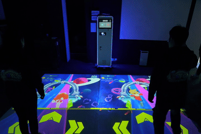 Infinity GamePlay360 Interactive Floor Projector — logo projection in light